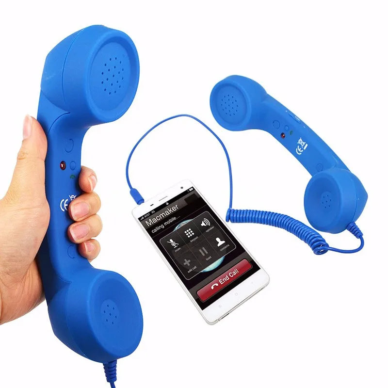 3.5mm Retro Telephone Receiver Cellphone Handset - Classic Portable Headphone for iPhone/iPad/Samsung and PC