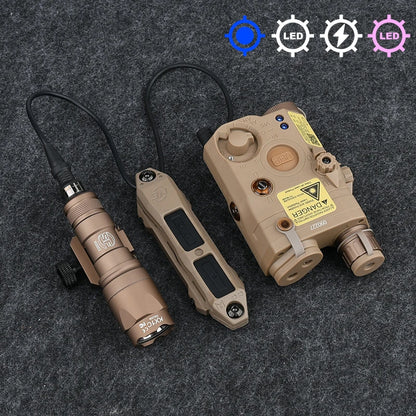 Tactical Surefir M300A/M600C Flashlight — Nylon PEQ-15 Battery Box with Dual Control Switch, Fits 20MM Rail