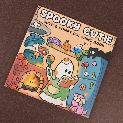 Spooky Cutie Vol. 2 Coloring Book - Cozy Creepy Creature Coloring Book for Adults & Teens, Relaxation Activity Book