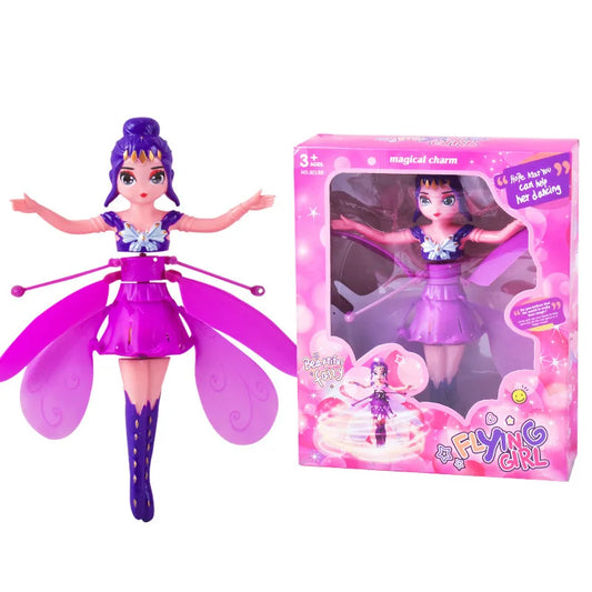 Rotating Luminous Helicopter Doll Toy — Gesture Control Flying Dancing Plane for Kids