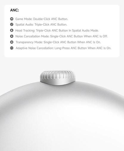 Picun F8 Pro ANC Wireless Headphones — Head Tracking 3D Audio, HIFI Bluetooth, ENC Mic, Low-Latency with App