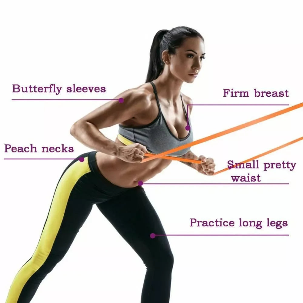 5-120lbs Fitness Resistance Band – Boxing, Agility, Yoga & Pilates Training Equipment for Home Gym