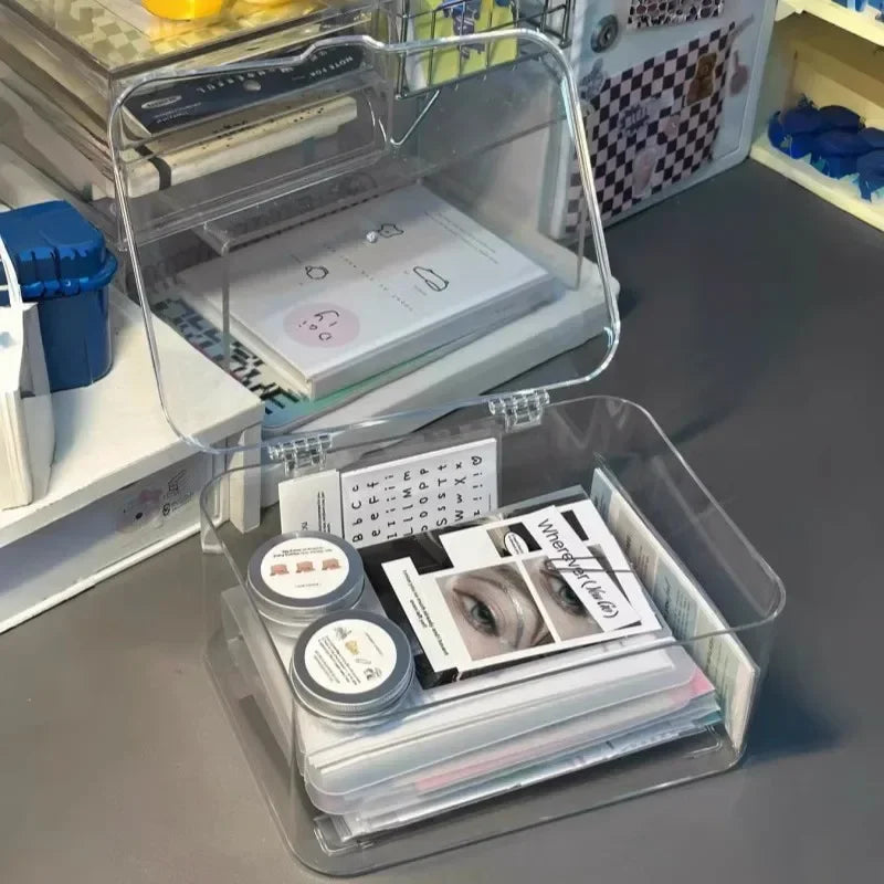 Acrylic Clear Storage Organizer Box – Clamshell Design for Home & Office Essentials