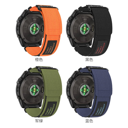 QuickFit Velcro Nylon Watch Band Strap – 20mm/22mm/26mm Compatible with Garmin Fenix 8E, Fenix 7/6 Pro, Epix 2 Pro & Forerunner 955/965 Replacement Strap