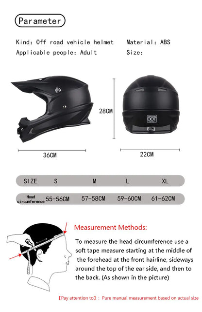 DOT Adult Motocross Helmet – Classic Off-Road Racing Casco for Men & Women, Enduro & Downhill Kask