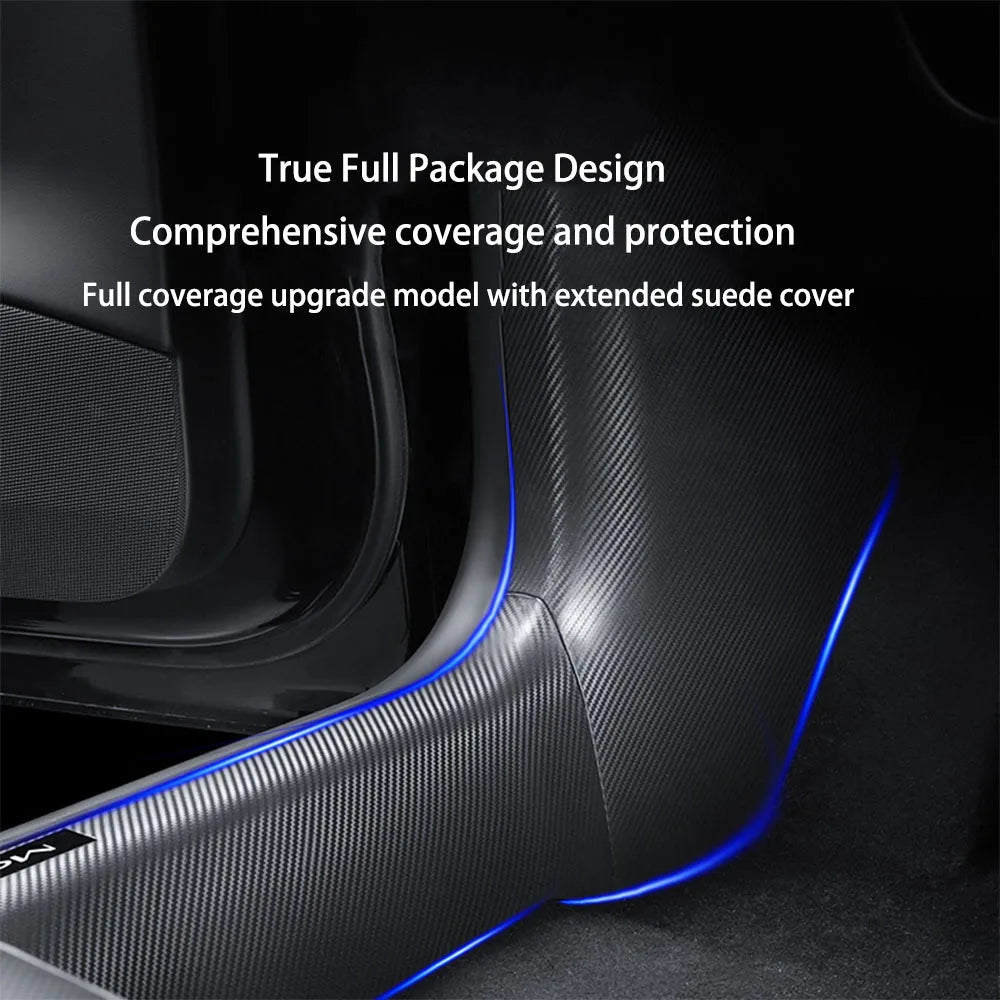 2/4/8Pcs Door Sill Protectors for Tesla Model 3 Highland 2024 – ABS Front & Rear Threshold Anti-Kick Guard Waterproof Strips