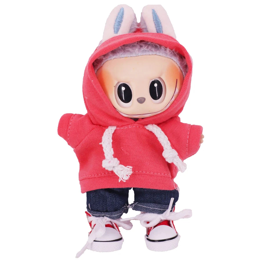 Labubu 17cm Doll Clothes Set — Plush Doll Accessories for Girls’ Birthday & Christmas Gifts