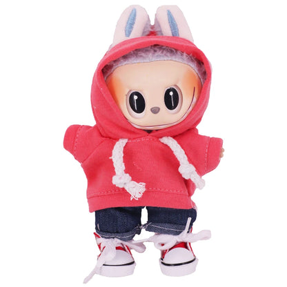 Labubu 17cm Doll Clothes Set — Plush Doll Accessories for Girls’ Birthday & Christmas Gifts