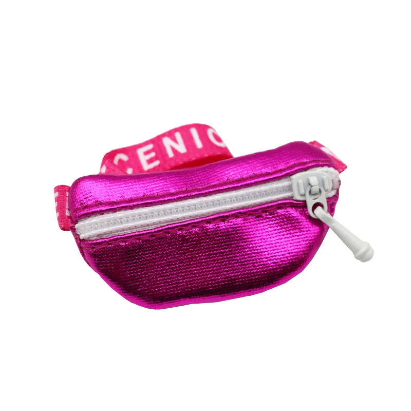 17cm Labubu V1/V2 Crossbody Bag for BJD Dolls – Cute 1/6, 1/8, 1/12 Doll Accessories & Waist Belt Bag Gift