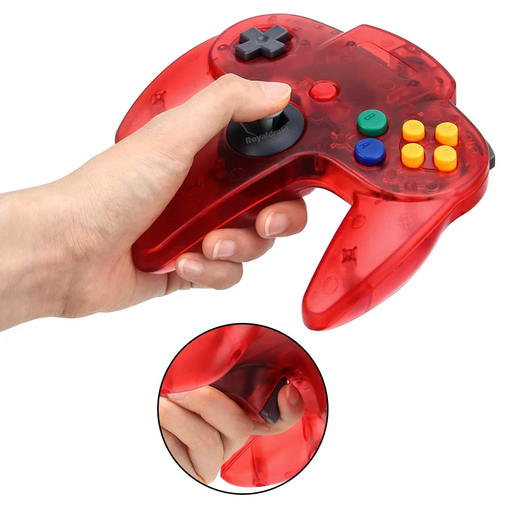 Wired Transparent N64 Gamepad Controller – Joystick for Nintendo 64 Console Accessories