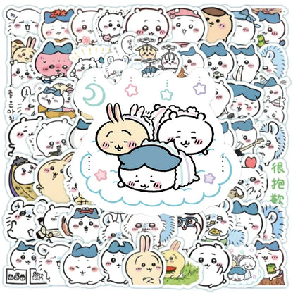 100pcs Chiikawa Cartoon Stickers - Cute Waterproof Vinyl Decals for Scrapbooks, Water Bottles, Phone Cases, and Gifts