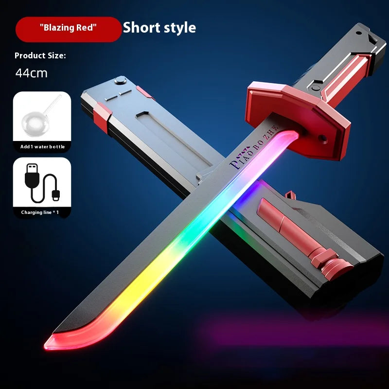Multi-Color LED Laser Sword with Smoke Effects – Sound Effect Cosplay Prop, Creative Light-Up Sword Toy for Kids & Adults, Gift for Role Play & Collectors