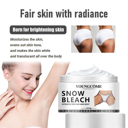 Body Whitening Bleach Cream 45ml – Brightening Skincare for Underarms, Elbows & Knees, Dark Spot Removal, Melanin Correction & Skin Tone Lightening Cream