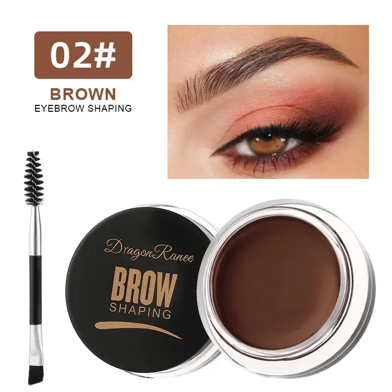 Matte Eyeliner & Eyebrow Cream Gel – Waterproof, Long-Lasting Brow Contouring Cream in Brown & Black for Wild Brows & Concealer