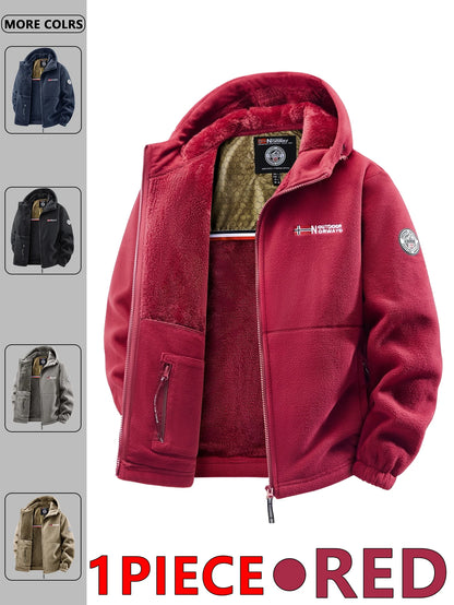 Men's Autumn & Winter Outdoor Hooded Jacket – Versatile Streetwear for Daily Wear, Travel, Parties, and Commuting