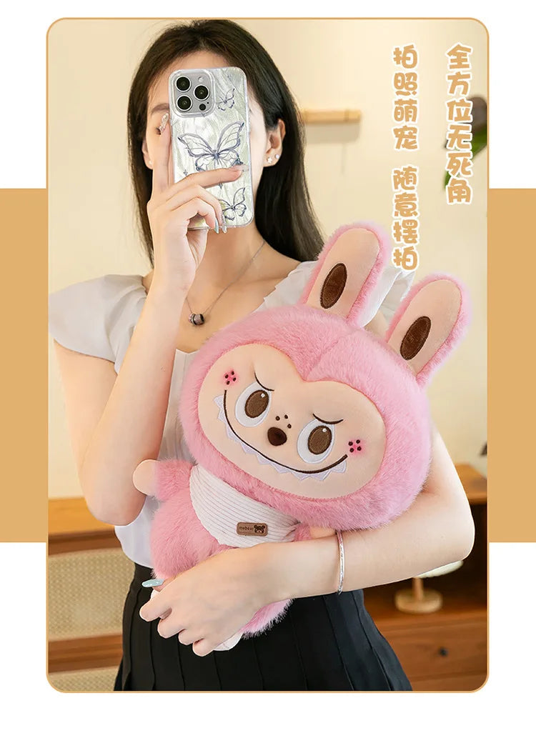 Rabbit Labubu Plush Toy — Cute Cartoon Soft Doll Pillow for Kids Gifts