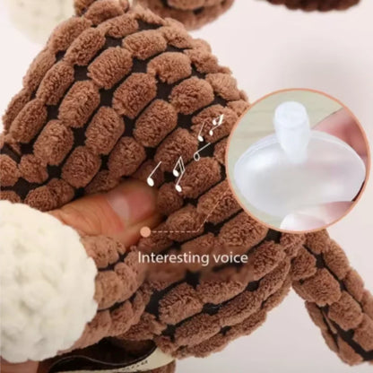 Plush Squeaky Dog Toy - Cute Donkey Teething & Interactive Training Toy for Small Dogs