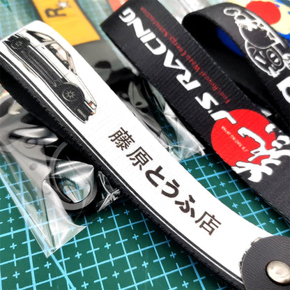 JDM Car Keychain Key Tag – Personality Spring Clip Lanyard for Racing, Modified Nylon Motorcycle & Auto Key Holder Accessories