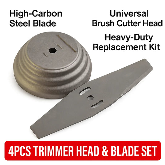 Universal Metal Saw Blade Kit - Grass Trimmer & Lawn Mower Accessory with Plastic Cover and Screws