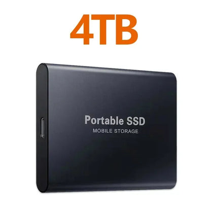 Portable SSD 1TB–4TB High-Speed External Drive – USB 3.1 Type-C Solid State Hard Disk for Laptop, PC & Mac