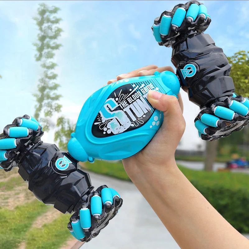 4WD RC Drift Car with Music & LED Lights - 2.4G Gesture Control, 360° Rotating Stunt & Climbing Car Toy Gift