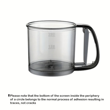 Semi-Automatic Hand Press Flour Sifter – Transparent Non-Stick Baking Tool for Kitchen