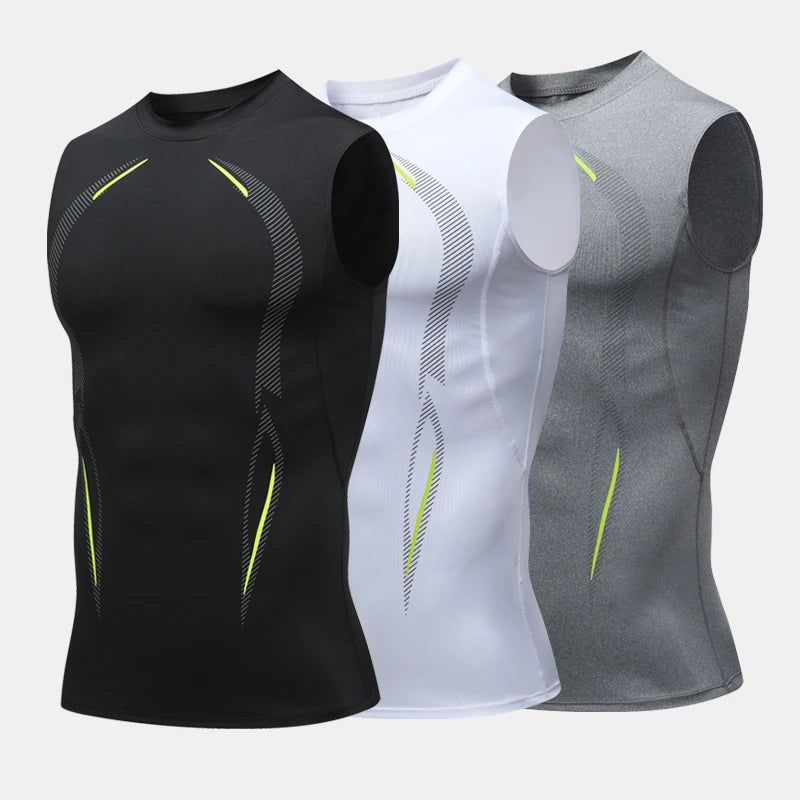 Men’s Compression Tank Top – Sleeveless Quick-Dry Gym & Running Shirt, Fitness Bodybuilding Workout Muscle Vest