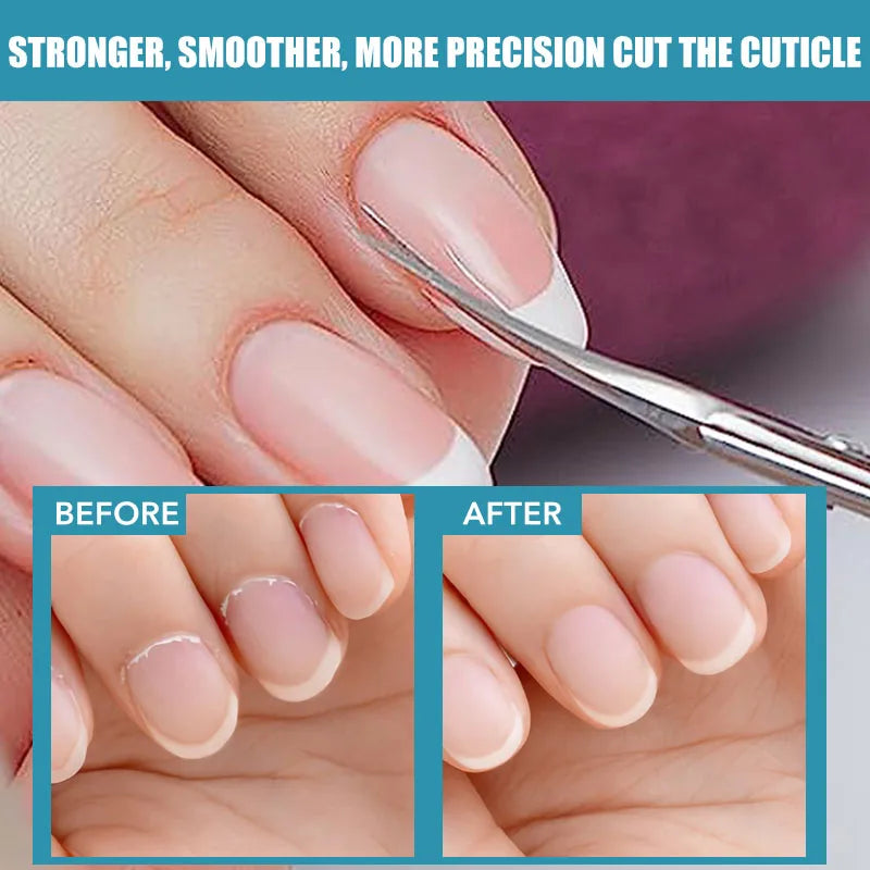 Stainless Steel Cuticle Scissors - Dead Skin Remover for Nails, Art Clippers, Russian Nail Scissors, Manicure Curved Tip
