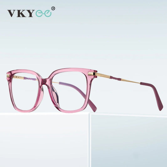 VICKY Women’s Reading Glasses - Anti Blue Light Geometric Pink Frame Prescription Eyewear PFD2129