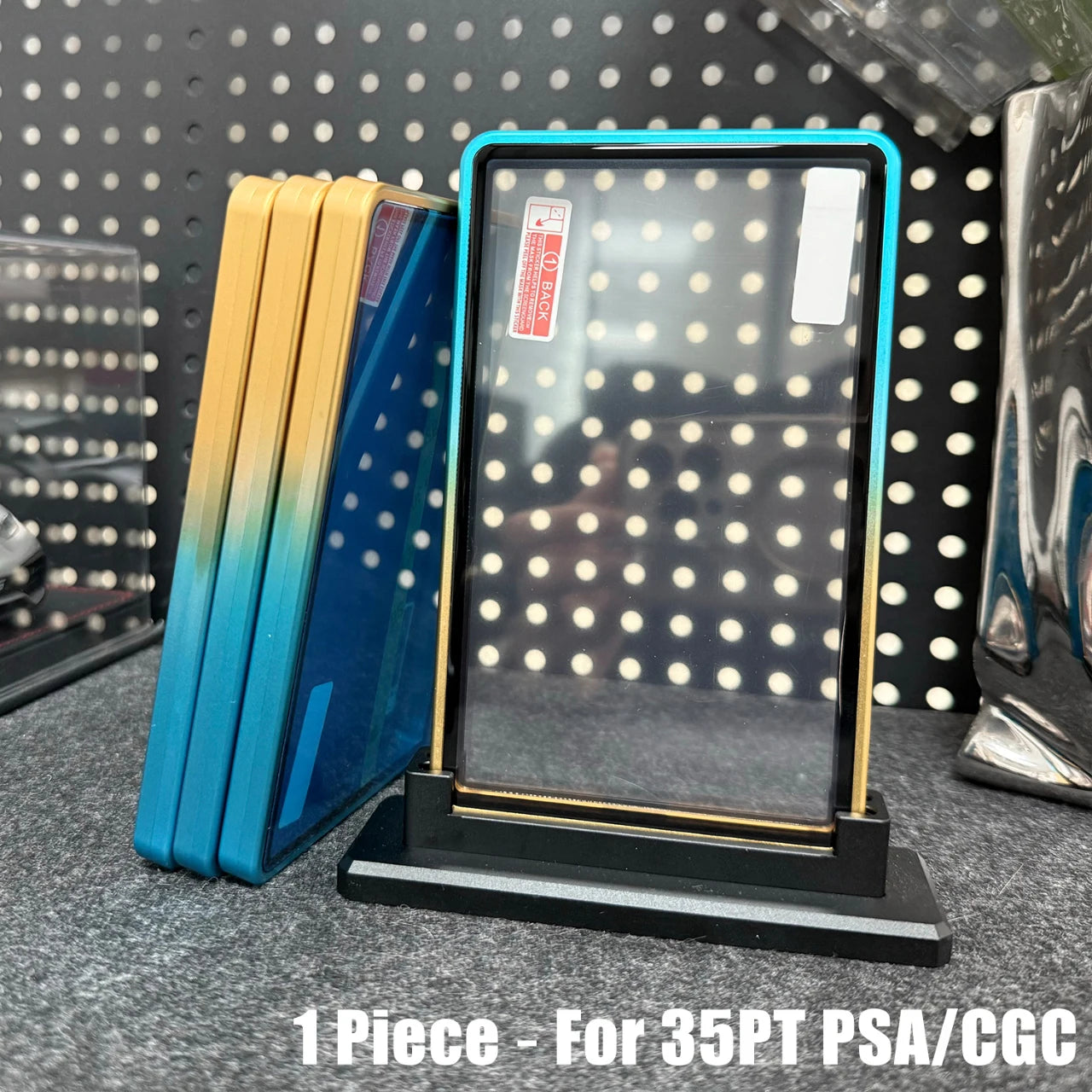 Aluminum Alloy Trading Card Holder - Gradient Metal Case for 35PT PSA & CGC Graded Card Protection