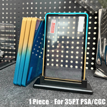 Aluminum Alloy Trading Card Holder - Gradient Metal Case for 35PT PSA & CGC Graded Card Protection