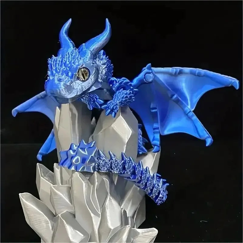 3D Printed Movable Dragon Fidget Toy – Rotatable Articulated Desktop Ornament & Gift for Kids & Adults