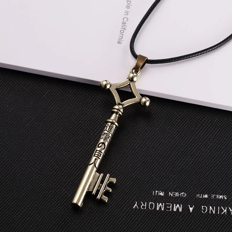 Attack on Titan Eren Key Necklace - Vintage Retro Shingeki No Kyojin Anime Cosplay Pendant Jewelry for Men