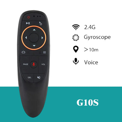 MRSVI G10S PRO 2.4G Wireless Voice Remote – Air Mouse with Backlit, IR Learning & Gyroscope for Android TV Box Control