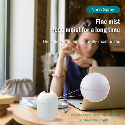 Small Y Humidifier: USB Mute Aromatherapy Desk Bedroom Desktop Portable Large Spray Car Purifier