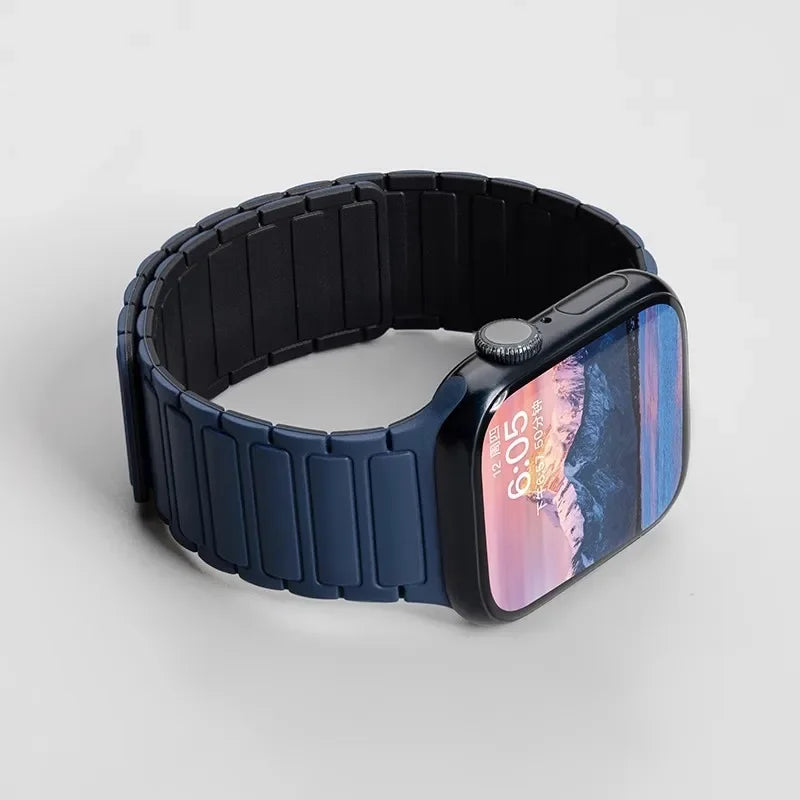 Magnetic Silicone Strap for Apple Watch — Fits Ultra 2 & Series 11–3 (40–49mm)