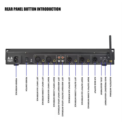 EQ31SUB Digital Equalizer - 31 Stage Tuner for Professional Stage Performance & Noise Reduction