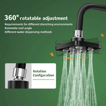 360° Mini-Surround Pressurized Shower Head – Large Rain Showerhead for Bathroom Accessories
