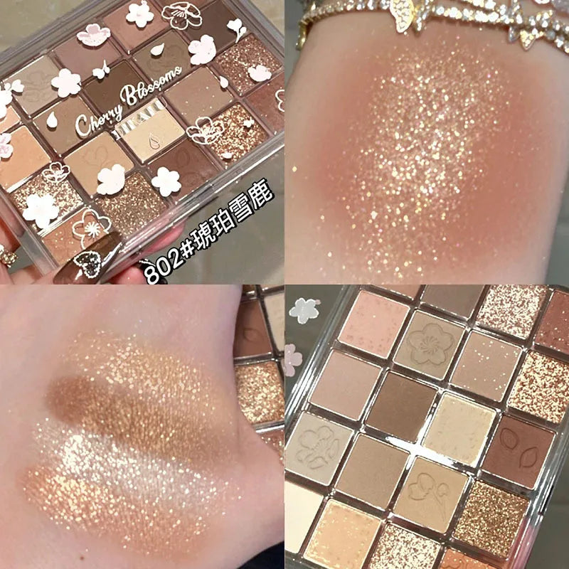 20-Color Matte Eyeshadow Palette – Long-Lasting Korean Makeup for Women’s Eye Cosmetics