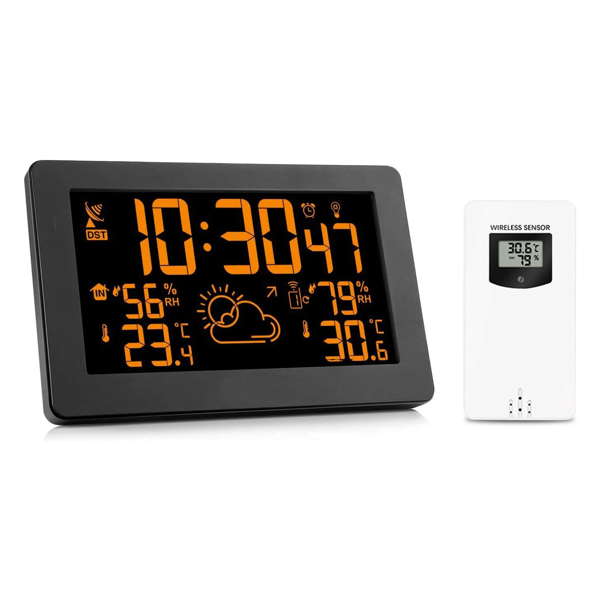 FABISENSE Wireless Weather Station - Indoor & Outdoor Thermometer Hygrometer with Forecast, Barometer, Moon Phase & USB Power