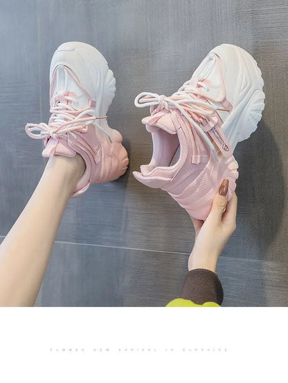 Women's Platform Sneakers - 2024 Spring Fashion Thick Sole Casual Shoes & Tennis Trainers