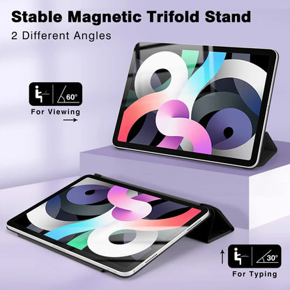 Magnetic Trifold Stand Case for iPad Pro & Air – Slim Fit for iPad Pro 12.9, Air 5/6, M4/M2 (2024 & 10th Gen)