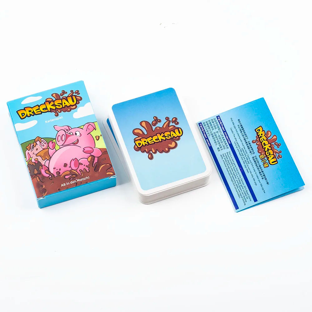 Drecksau Party Card Game - Fun Board Game for Family and Friends, 10.7 × 7.6 cm, Entertaining Strategy Game Gift