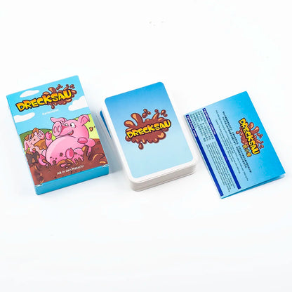 Drecksau Party Card Game - Fun Board Game for Family and Friends, 10.7 × 7.6 cm, Entertaining Strategy Game Gift
