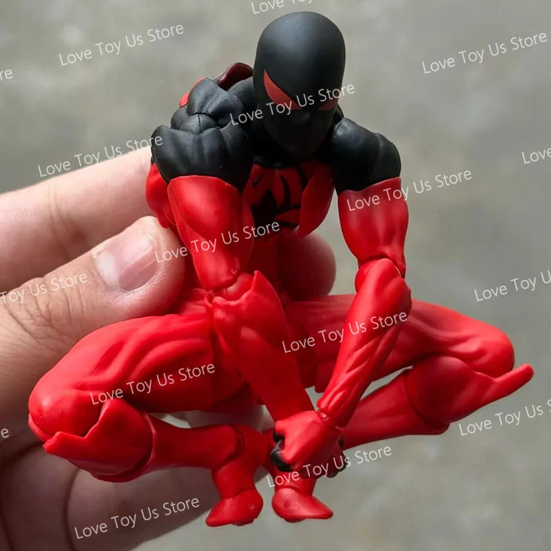 Original Mess Toys Spider Figure – Black Suit & Scarlet Spider Kaine Parker Action Figure
