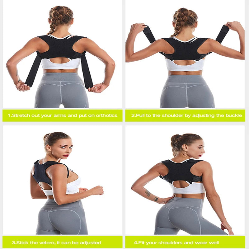 Adjustable Posture Corrector — Medical Back Brace with Shoulder Support | Humpback Prevention & Back Health Care