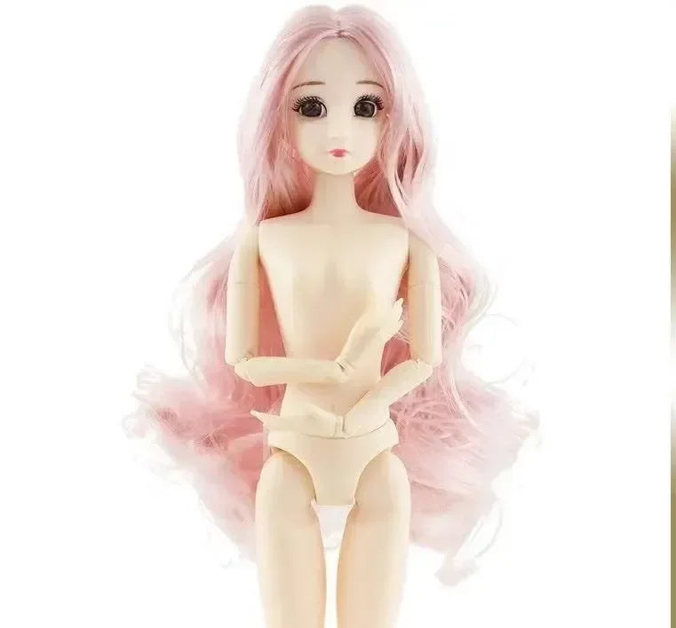 30cm BJD Doll 12-Joint 1/6 Girl Toy — Dress, 3D Eyes, Clothes & Shoes, Kids Gift for Girls