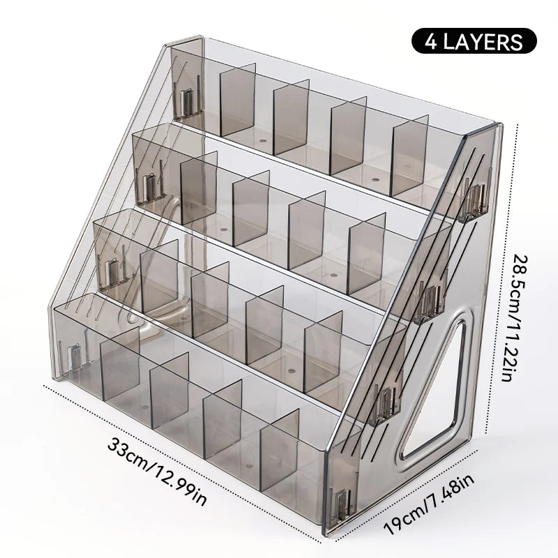 Acrylic Nail Polish Display Organizer – 3/4/5/6/7 Layer Clear Cosmetic & Jewelry Rack Holder