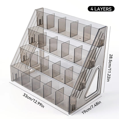 Acrylic Nail Polish Display Organizer – 3/4/5/6/7 Layer Clear Cosmetic & Jewelry Rack Holder
