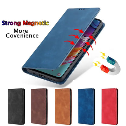 PU Leather Wallet Case for OPPO Realme C Series (C1–C67) – Flip Cover with Card Holder & Stand Function